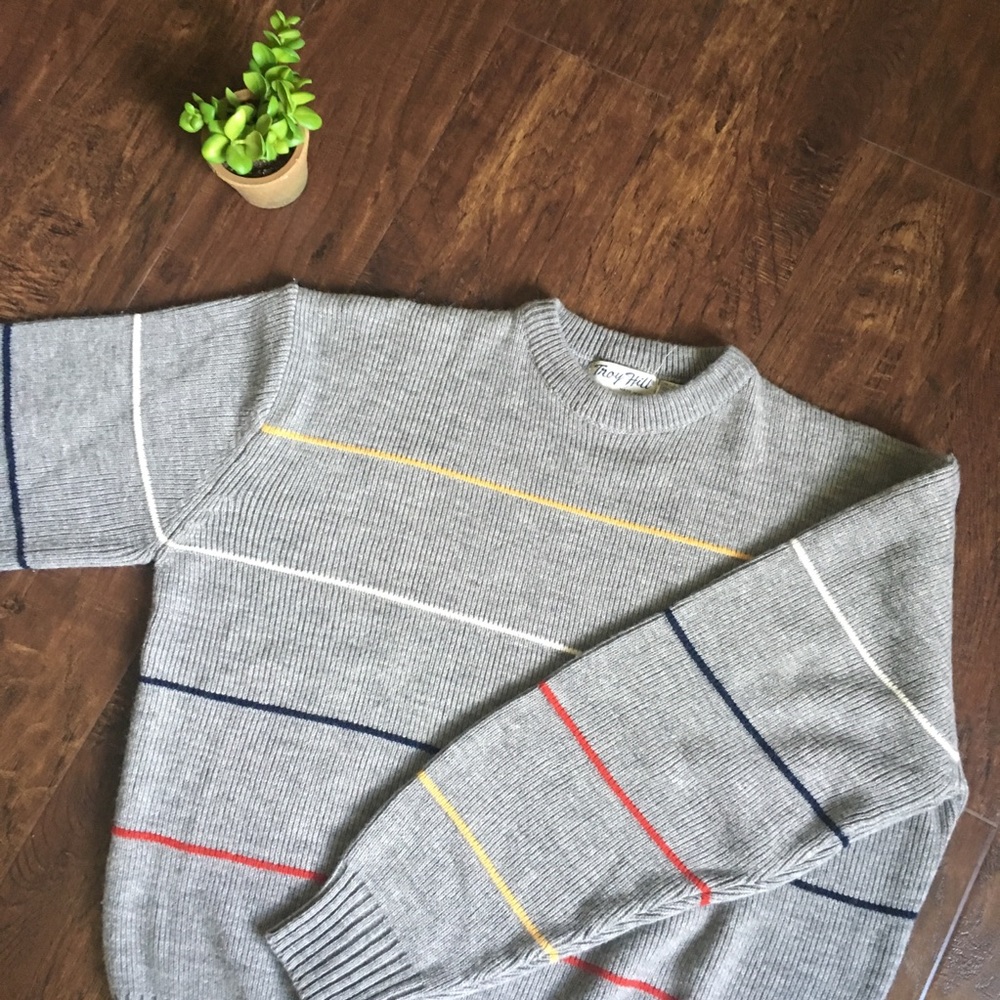 [Troy Hill] Vintage Dadcore Dad Striped Streetwear